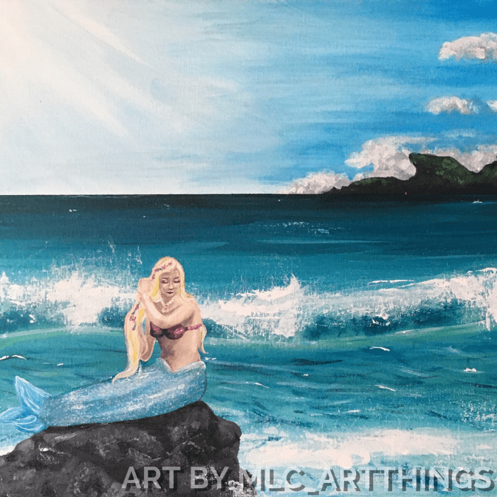 Painting - Mermaid on a rock