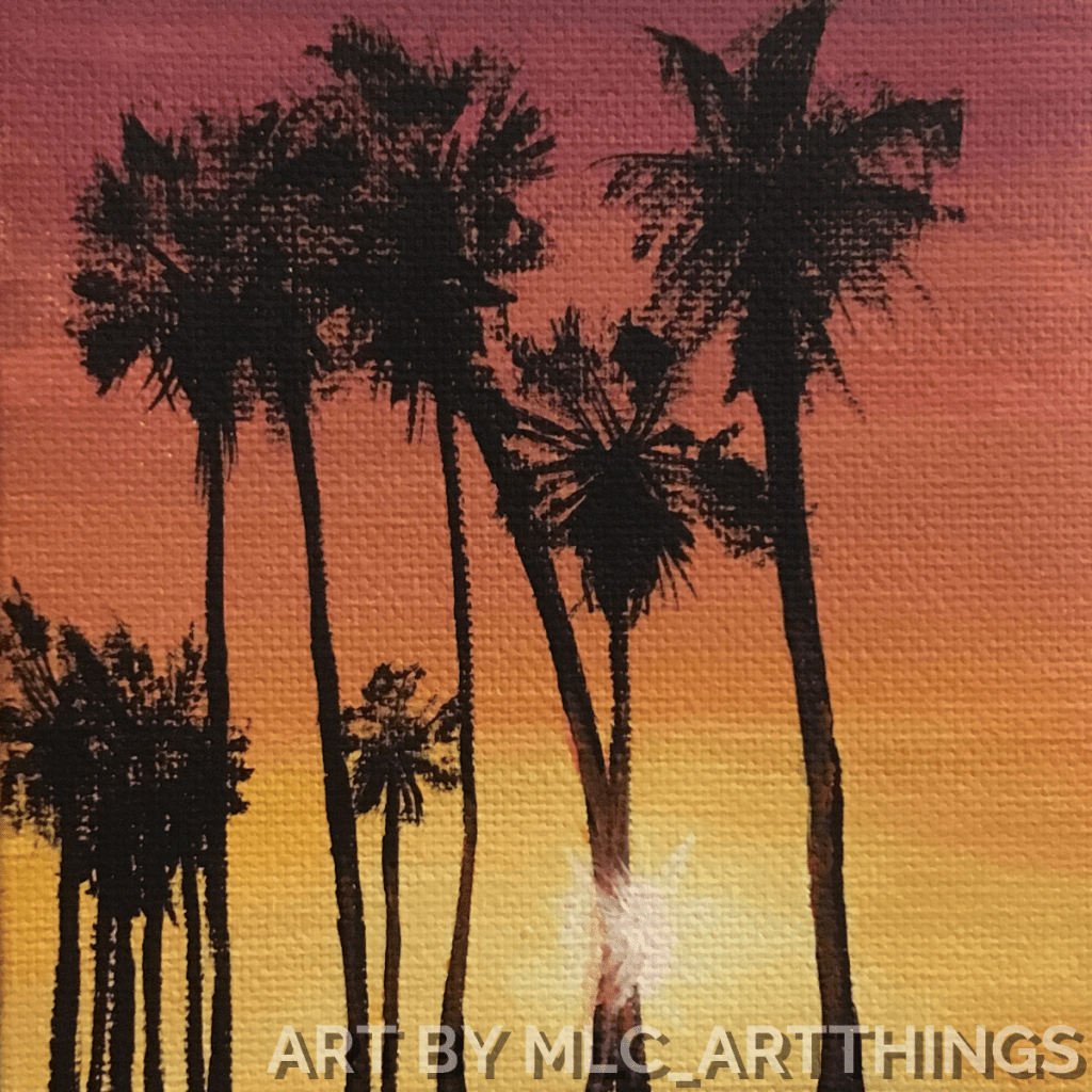 Painting - Palm Trees at Sunset
